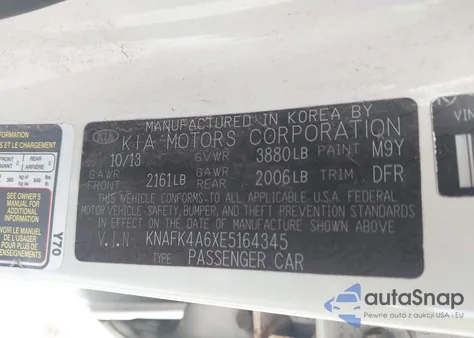 2014 Kia Forte Lx from USA, damaged, VIN KNAFK4A6XE5164345